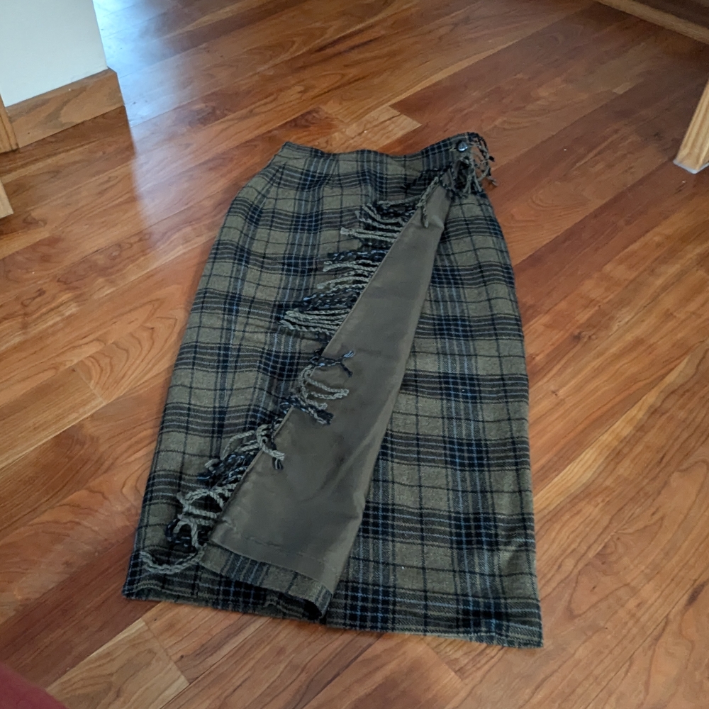 Plaid Fringe Women's Skirt